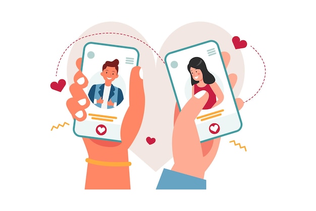 Una pareja encontró pareja a través de una aplicación de citas online