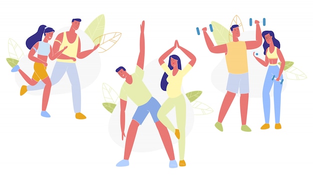 Pareja feliz actividad deportiva conjunto estilo de vida saludable