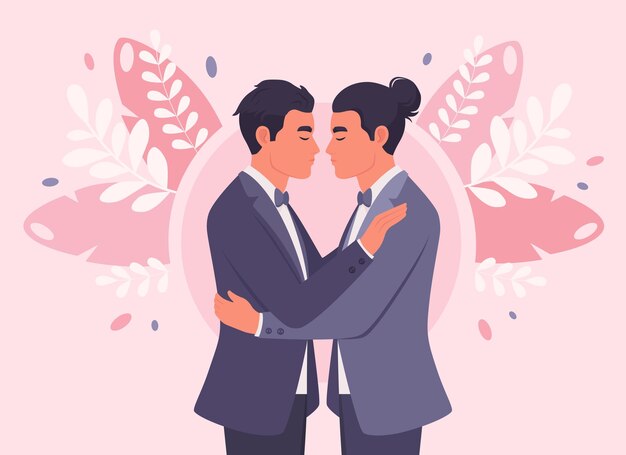 Pareja gay casarse boda lgbt