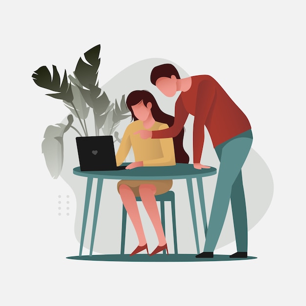 Una pareja de hombre y mujer está discutiendo