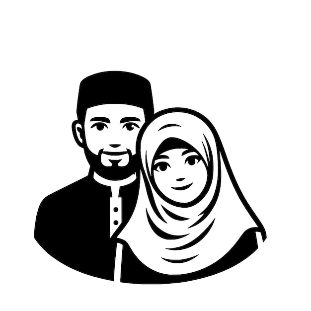 Pareja musulmana Svg