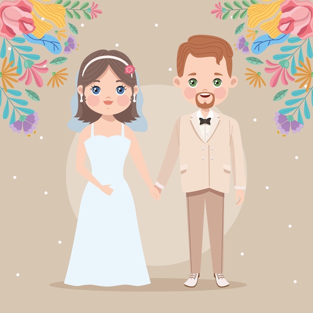 Pareja de novios casados