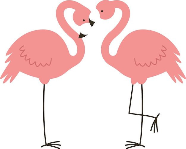 Pareja de pájaros flamencos