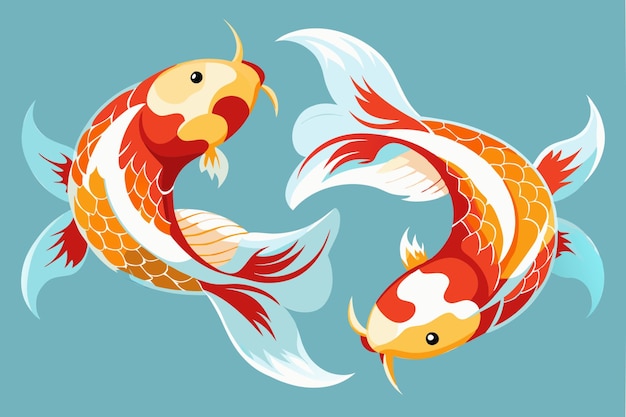 Pareja de peces Koi