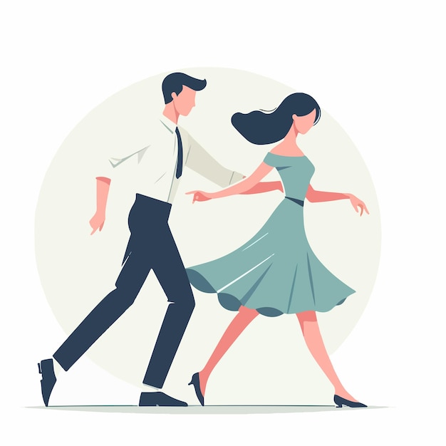 Una pareja de personajes están bailando.