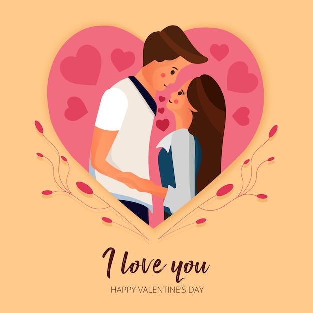 Una pareja romántica para el día de San Valentín