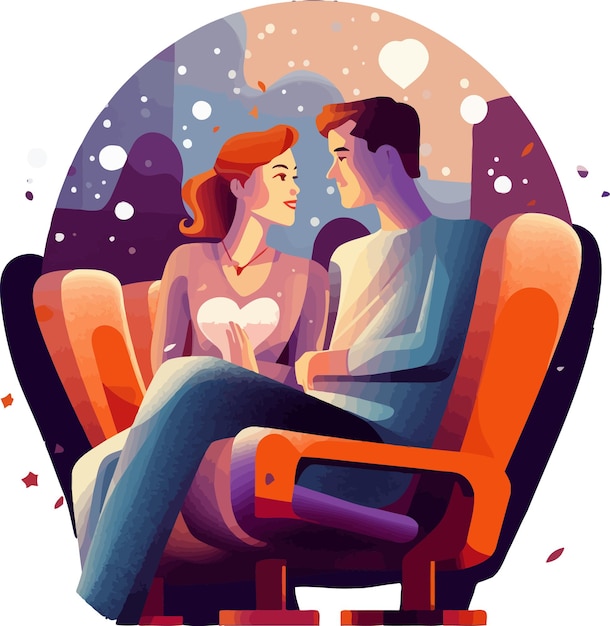 Vector pareja romántica