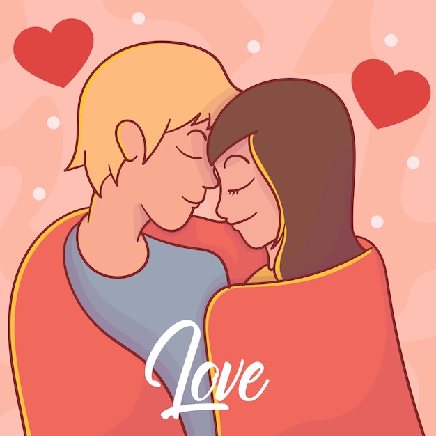 Vector pareja de san valentin