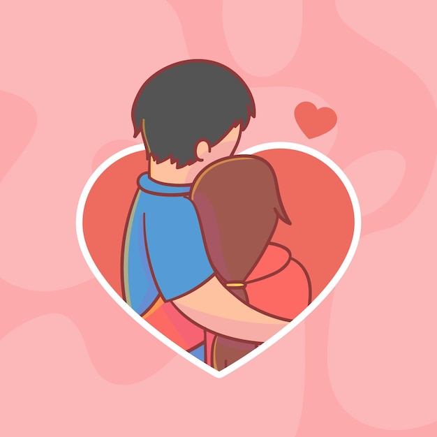 Vector pareja de san valentin