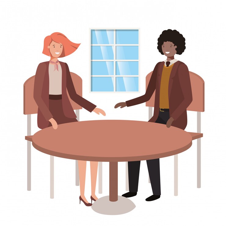Vector pareja sentada en la sala de estar personaje de avatar