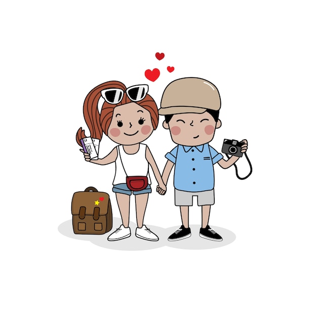 La pareja de turistas