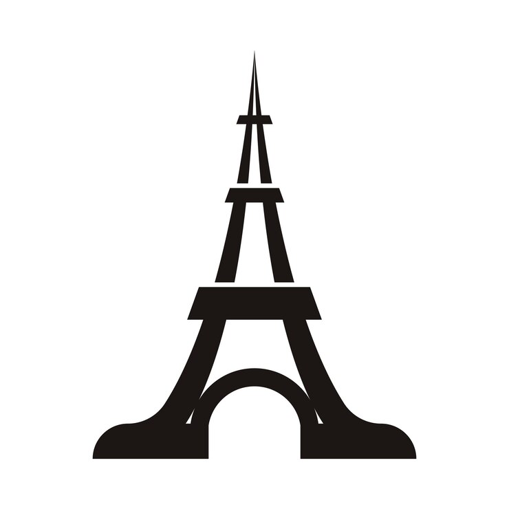 Vector parís y la torre eiffel logo vector icono illustrator plantilla de diseño