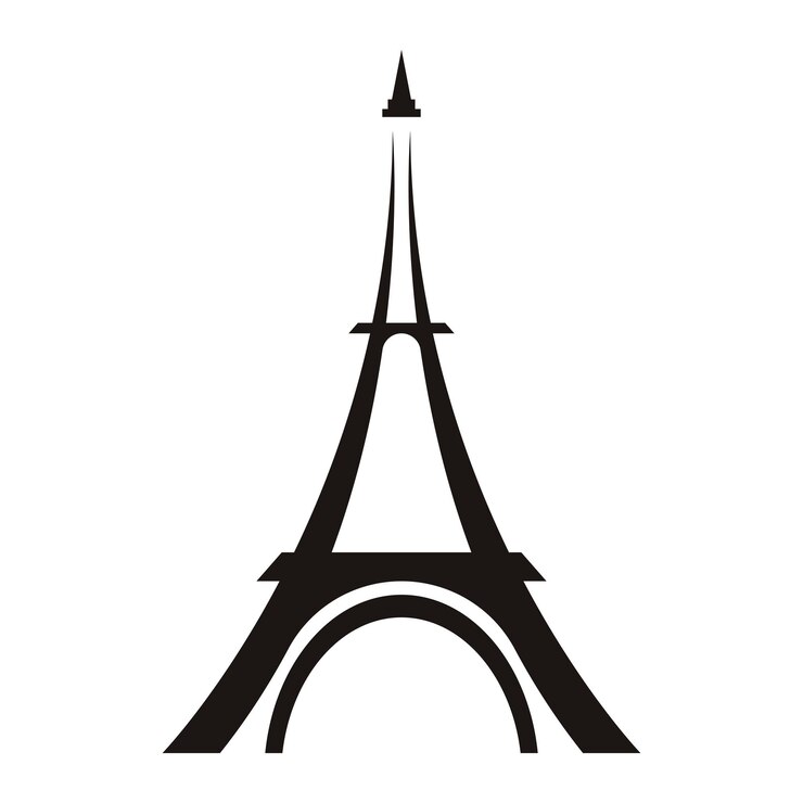 Vector parís y la torre eiffel logo vector icono illustrator plantilla de diseño