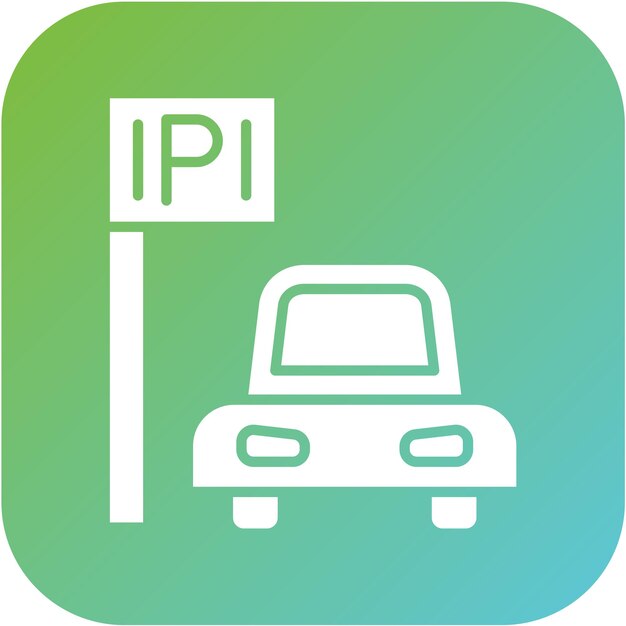 Vector parking area icon style