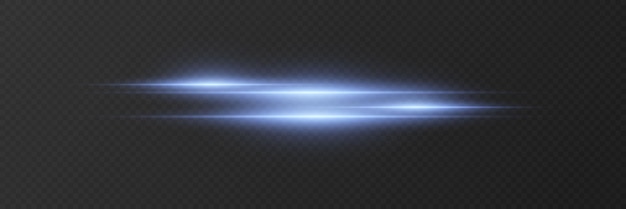 Parpadeo de luz de neón horizontal Línea de parpadeo y haz
