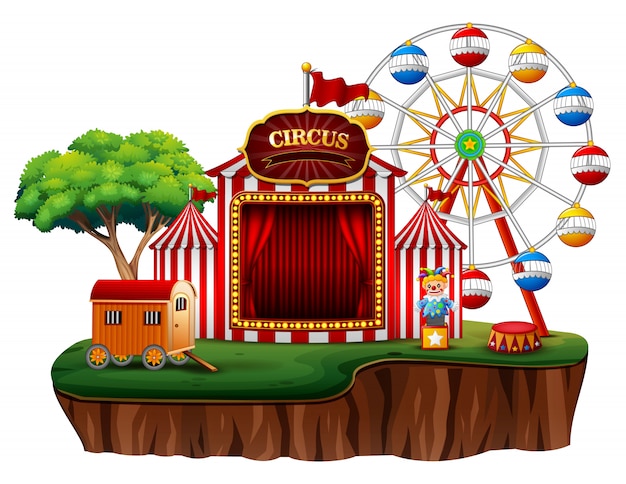 Parque de atracciones vacío feria de diversión circo