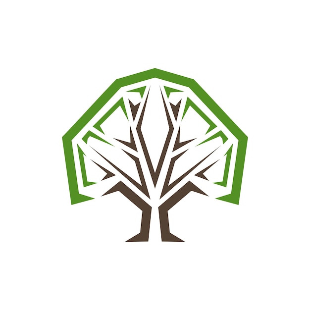 Parque jardín árbol jardín plantas tienda vector icono