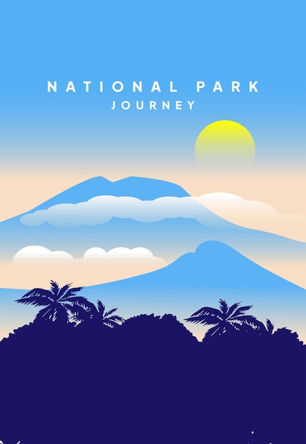 Vector parque nacional póster