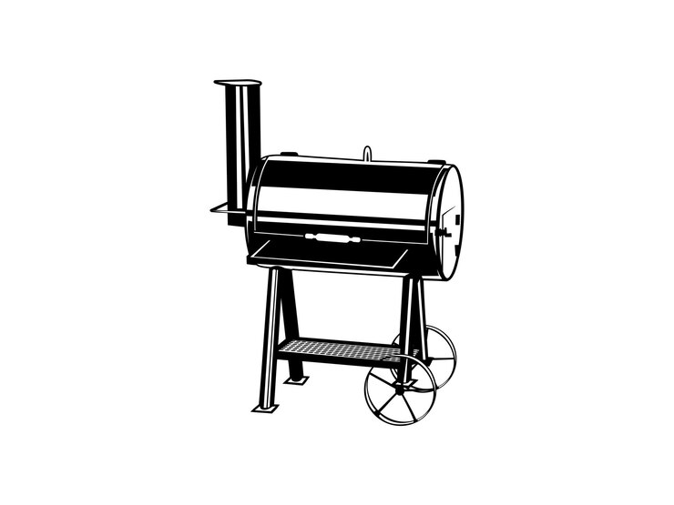 Parrilla de barbacoa silueta