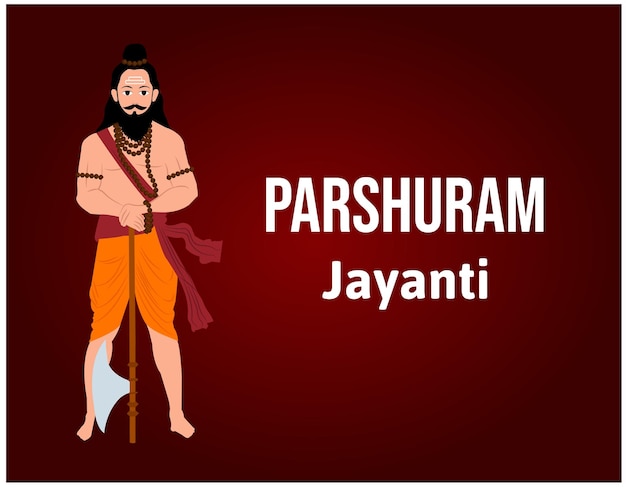 Parshuram jayanti lord parasurama celebración del festival hindú hindú ilustraciones vectoriales