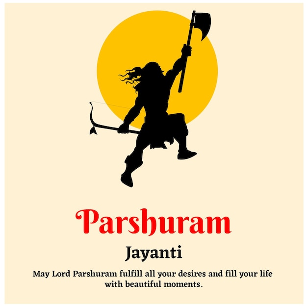 Parshuram Jayanti Lord Parasurama Celebración del festival hindú hindú Ilustraciones vectoriales