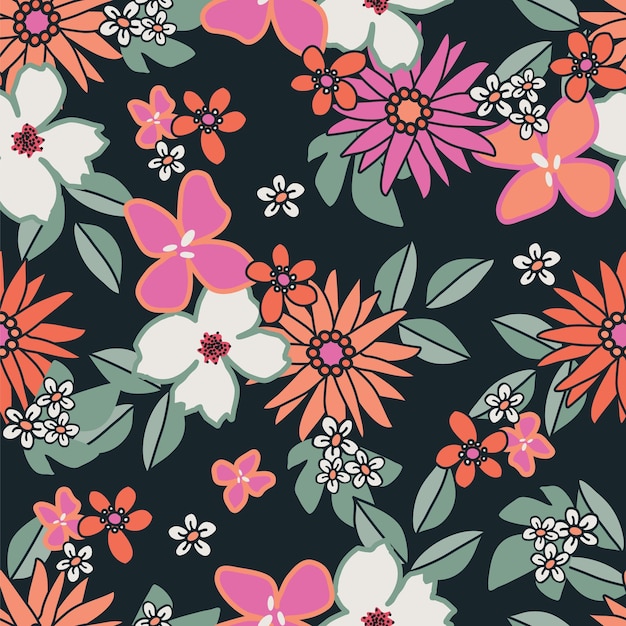 Parsley Floral Seamless Vector Ilustración de fondo de patrón Todo el diseño listo para imprimir