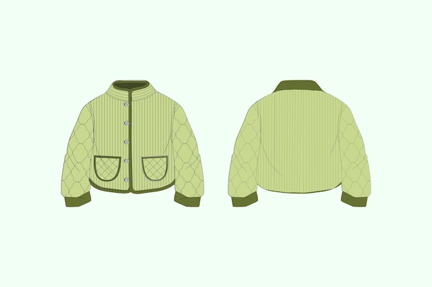 La parte de atrás de la camisa es verde y tiene un cuello que dice:
