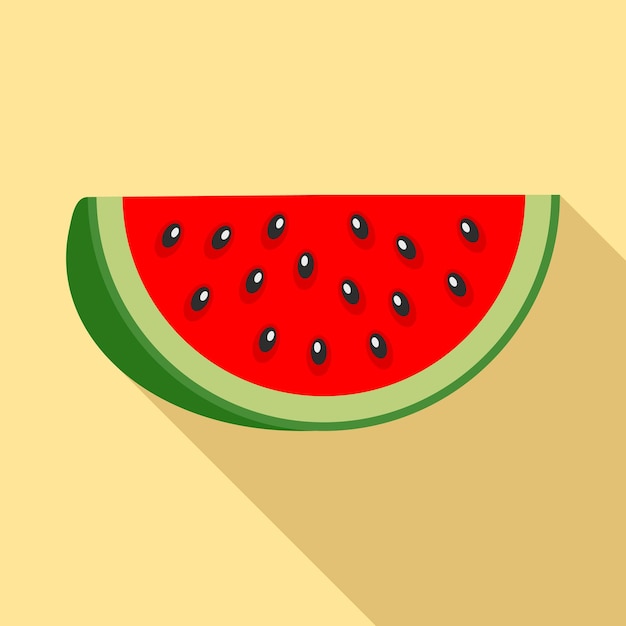 Parte del icono de sandía Ilustración plana de parte del icono de vector de sandía para diseño web
