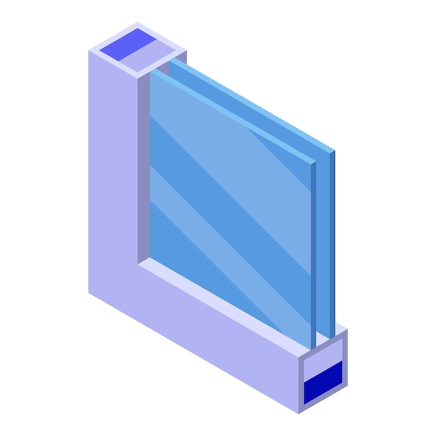 Parte del icono de ventana moderna Isométrica de parte del icono de vector de ventana moderna para diseño web aislado sobre fondo blanco