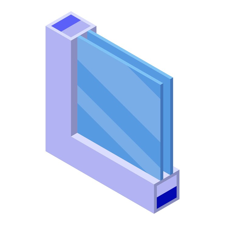 Vector parte del icono de ventana moderna isométrica de parte del icono de vector de ventana moderna para diseño web aislado sobre fondo blanco