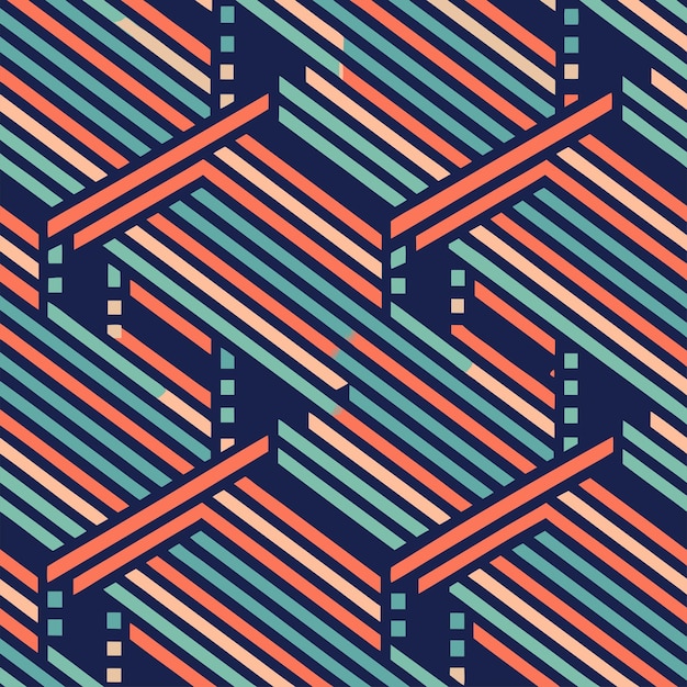 Parterno sin costuras con simple arte de línea de rayas