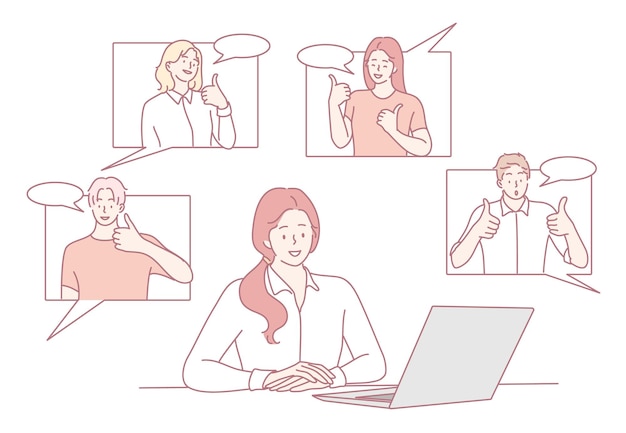 Participar en la comunicación virtual con múltiples participantes para mejorar la colaboración