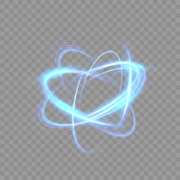 Partícula de un átomo efecto de luz Estructura del átomo signo científico Modelo vectorial del átomo