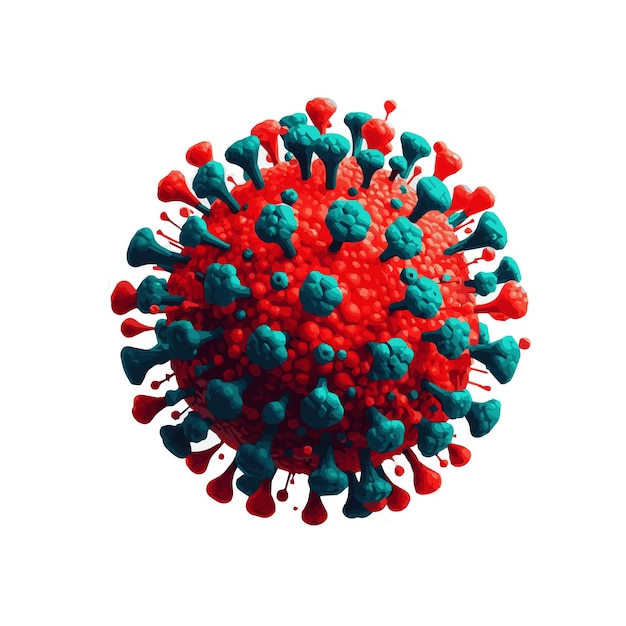 Partícula del vector del virus aislada sobre un fondo blanco