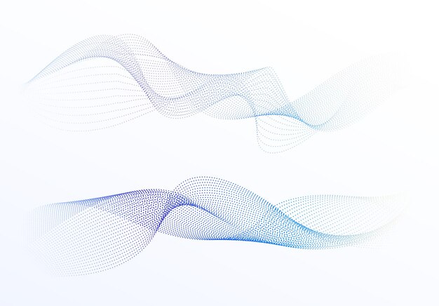 Partículas azules que fluyen fondo abstracto concepto de tecnología digital del futuro ilustración vectorial