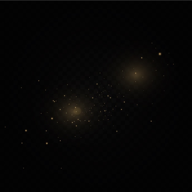 Partículas brillantes de polvo de estrellas