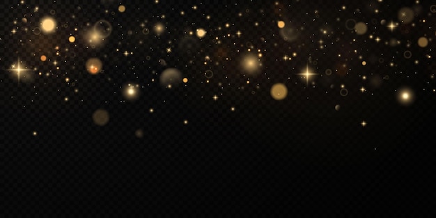 Partículas brillantes de polvo de hadas Concepto mágico