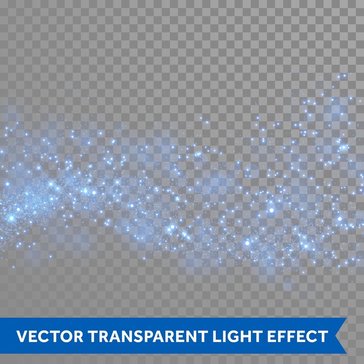 Vector partículas brillantes de rastro de polvo de estrella brillante azul neón