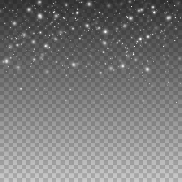 Partículas de brillo aisladas sobre fondo transparente Vector nube estrellada con polvo Decoración navideña mágica