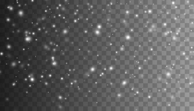 Partículas de brillo aisladas sobre fondo transparente Vector nube estrellada con polvo Decoración navideña mágica