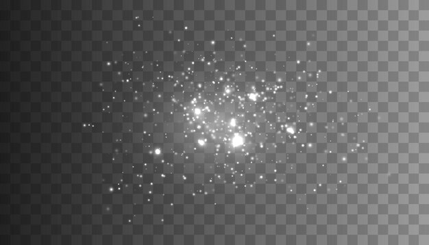 Partículas de brillo aisladas sobre fondo transparente Vector nube estrellada con polvo Decoración navideña mágica
