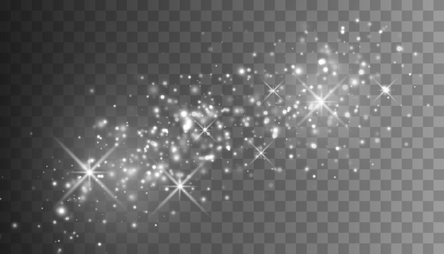 Partículas de brillo aisladas sobre fondo transparente Vector nube estrellada con polvo Decoración navideña mágica