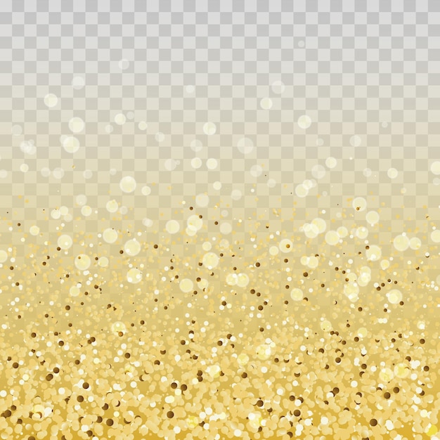 Partículas de brillo de oro
