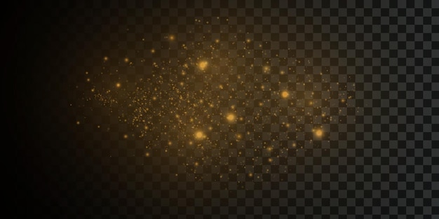 Partículas De Brillo Vector Luz Dorada Bokeh Brillante