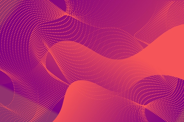 Partículas dinámicas rojas con fondo de onda abstracta