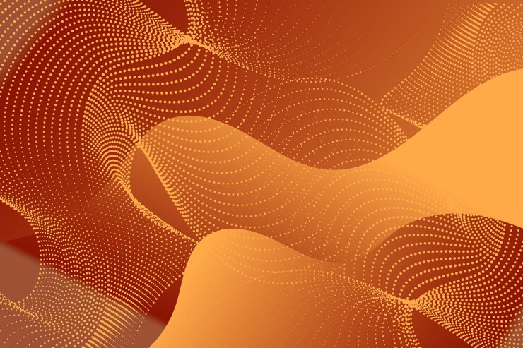 Vector partículas dinámicas rojas con fondo de onda abstracta