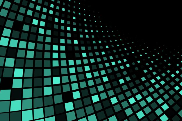 Particulas de medio tono brillantes de color verde cian fondo abstracto