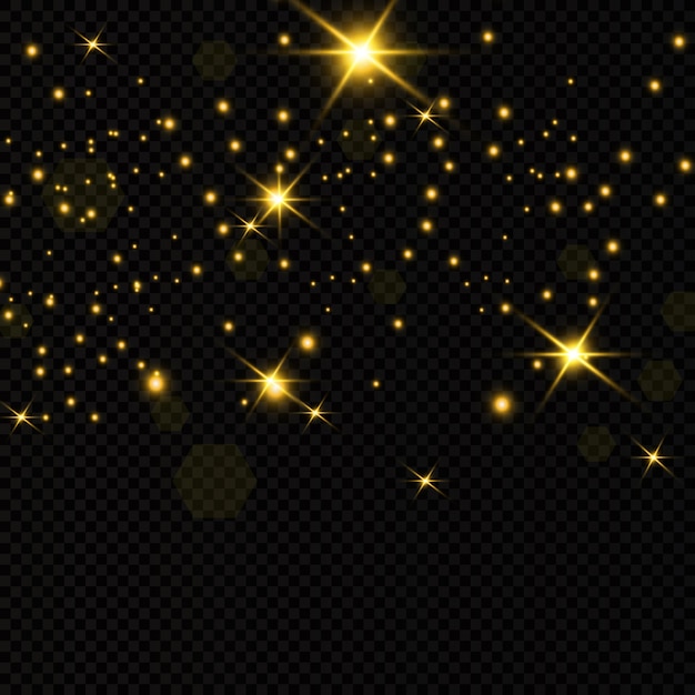 Partículas de oro Bokeh amarillo brillante círculos fondo abstracto de oro de lujo