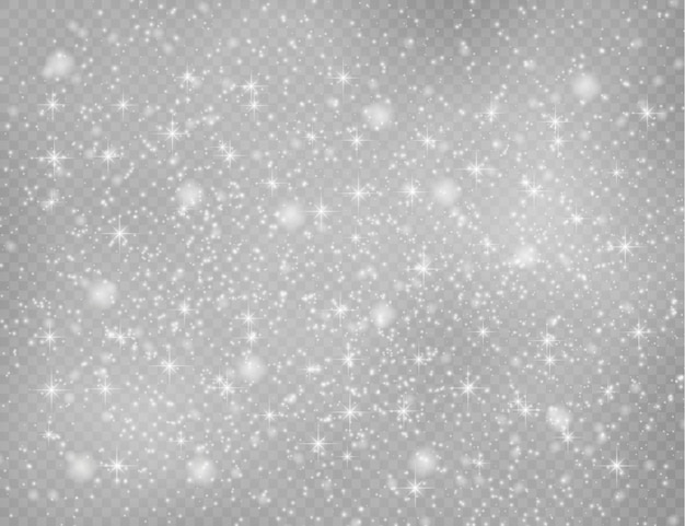 Vector partículas de polvo espumoso bokeh navidad chispas efecto de luz chispas blancas estrellas desenfoque vector