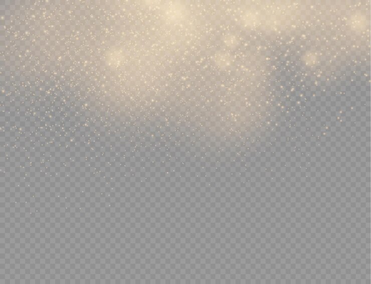 Vector partículas de polvo mágicas doradas brillantes chispas brillo luces polvo amarillo chispas y estrellas